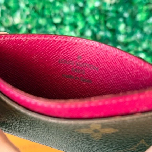 Louis Vuitton Monogram Card Holder with Pink Trim - Picture 6 of 7